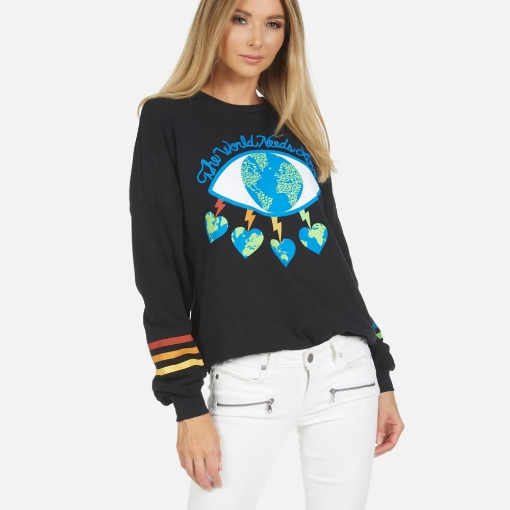 Lauren Moshi Sierra World Eye Love sweatshirt - Picture 3 of 14